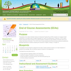 End of Course Assessments (ECAs)