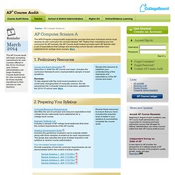 AP Course Audit -AP Computer Science A