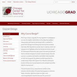 Course Design - Chicago Center for Teaching