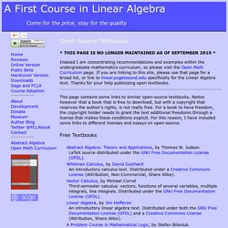 A First Course in Linear Algebra (A Free Textbook)