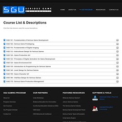 Course List & Descriptions