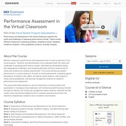 Performance Assessment in the Virtual Classroom