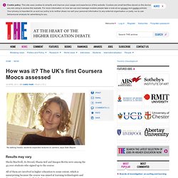 How was it? The UK’s first Coursera Moocs assessed