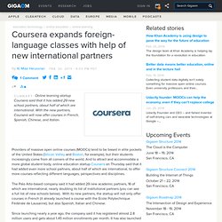 Coursera expands foreign-language classes with help of new international partners
