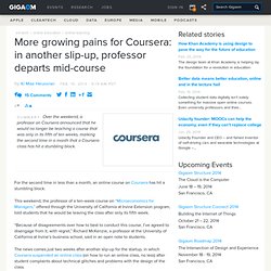 More growing pains for Coursera: in another slip-up, professor departs mid-course