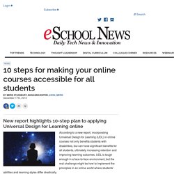 10 steps for making your online courses accessible for all students