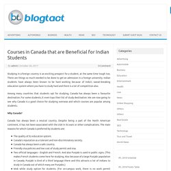 Courses in Canada that are Beneficial for Indian Students