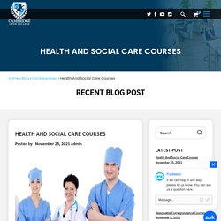 Get Health And Social Care Courses
