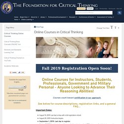 Online Courses in Critical Thinking