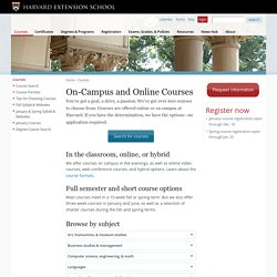 HARVARD On-Campus & Online Classes for Career & Professional Development