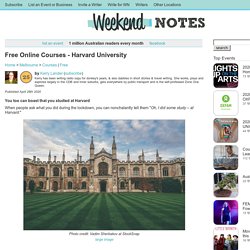 Free Online Courses - Harvard University