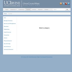 Courses: UC Irvine, OpenCourseWare