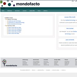 Courses - Mondofacto