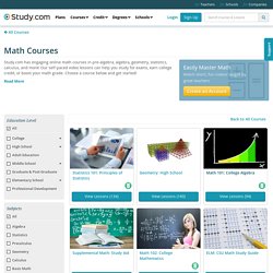 Study.com_Math Courses - Online Classes with Videos