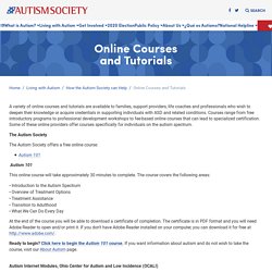 Online Courses and Tutorials - Autism Society