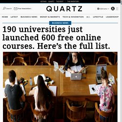 600 free online courses you can take from universities worldwide