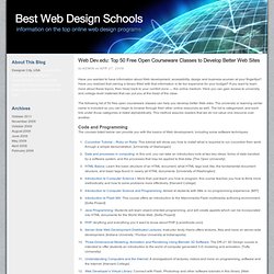 Web Dev.edu: Top 50 Free Open Courseware Classes to Develop Better Web Sites — Best Web Design Schools