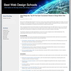 Web Design.edu: Top 50 Free Open Courseware Classes to Design Better Web Sites