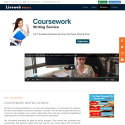CourseWork Writing Services - Best CourseWork Writers