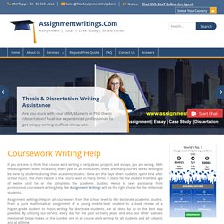 Coursework Writing Help & Coursework Writing Services