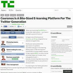 Coursmos Is A Bite-Sized E-learning Platform For The Twitter Generation