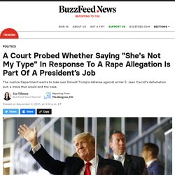 Court Probes If Trump Saying "She's Not My Type" Was Part Of His Job