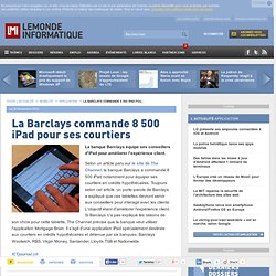 La Barclays commande 8 500 iPad pour ses courtiers