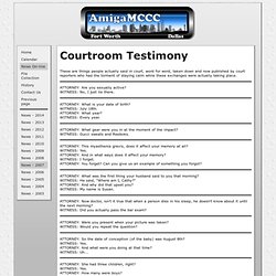 Courtroom Testimony