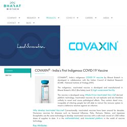 COVAXIN - India's First Indigenous Covid-19 Vaccine