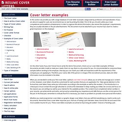 Cover Letter Examples