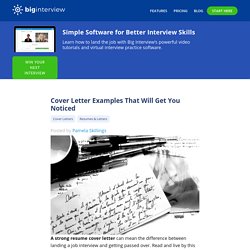 Cover Letter Examples That Will Get You Noticed