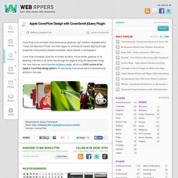 Apple CoverFlow Design with CoverScroll jQuery Plugin