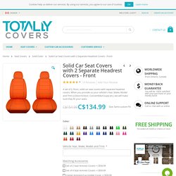 Solid Car Seat Covers w 2 Separate Headrest Covers - Semi-custom Fit - Front - Will Make Fit ANY Car/Truck/Van/RV/SUV