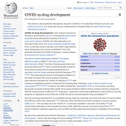 WIKIPEDIA - COVID-19 drug development.