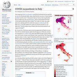WIKIPEDIA - COVID-19 pandemic in Italy.