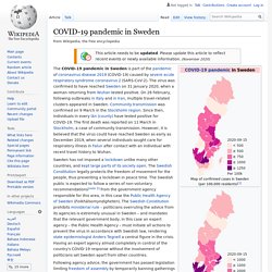 WIKIPEDIA - COVID-19 pandemic in Sweden.