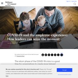 COVID-19 and the employee experience