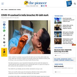 COVID-19 caseload in India breaches 90-lakh mark