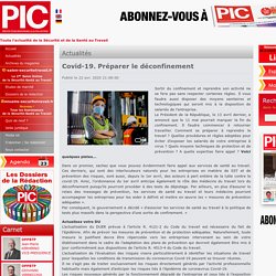 Covid-19. Préparer le déconfinement