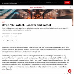 Covid-19: Protect, Recover and Retool