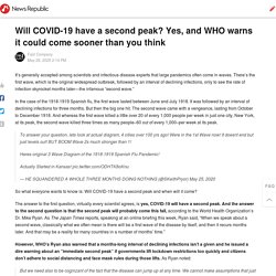 Will COVID-19 have a second peak? Yes, and WHO warns it could come sooner than you think