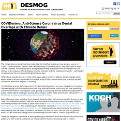 COVIDeniers: Anti-Science Coronavirus Denial Overlaps with Climate Denial