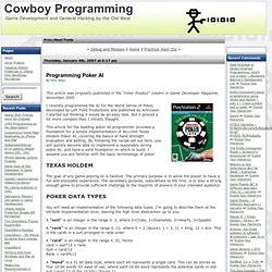 Programming Poker AI