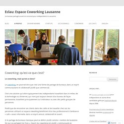 Eclau: Espace Coworking Lausanne