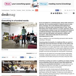 Coworking in a hundred words