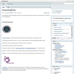 wiki / CoworkingParis