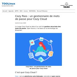 Cozy Pass : un gestionnaire de mots de passe pour Cozy