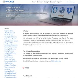 cPanel - Tutorials and FAQs