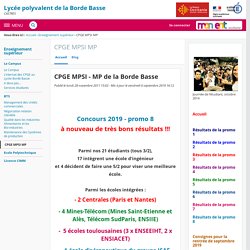 CPGE MPSI - MP de la Borde Basse - CPGE MPSI MP - Lycée de la Borde Basse Castres JPO reportées