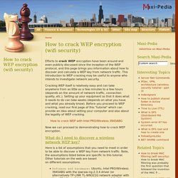 How to crack WEP encryption (wifi security)